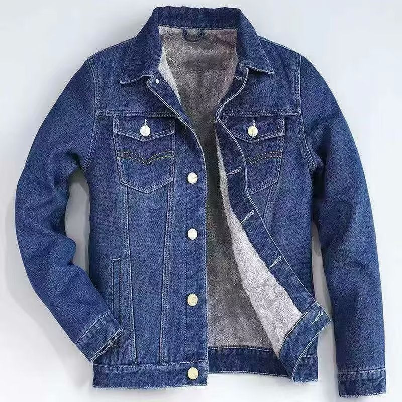 Padded jeans jacket for men