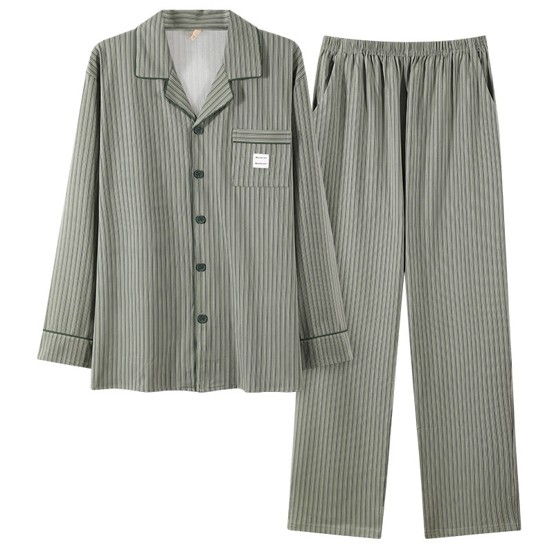 Men's Pajama Set, Cotton, Striped