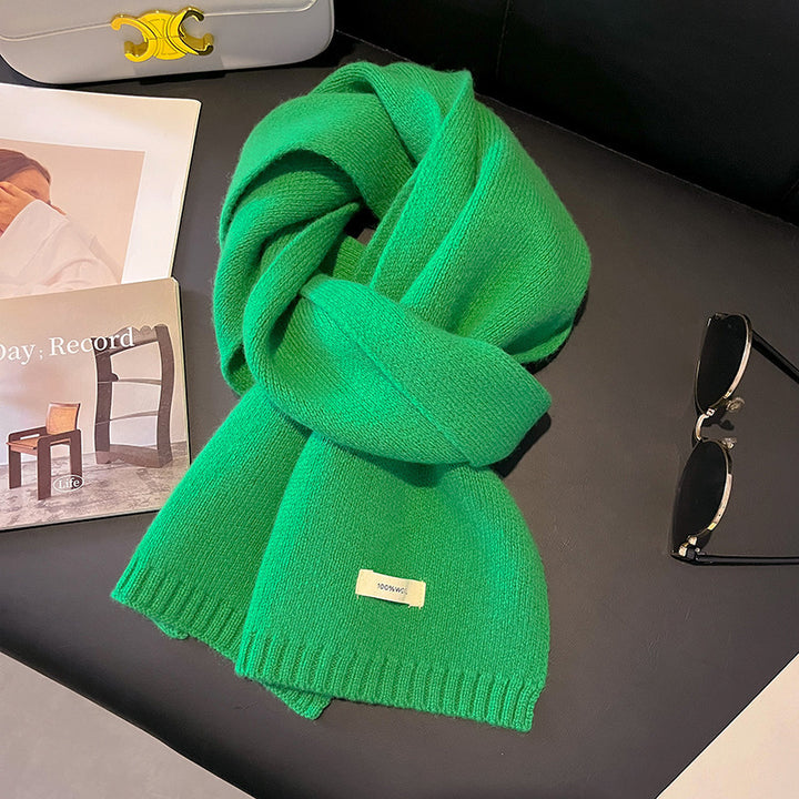 Narrow knitting scarf made of 100% Australian sheep wool