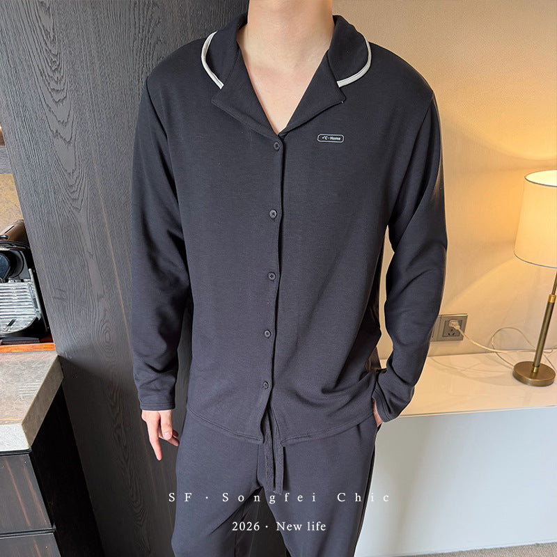 Men's house suit with Lyocell heat retention