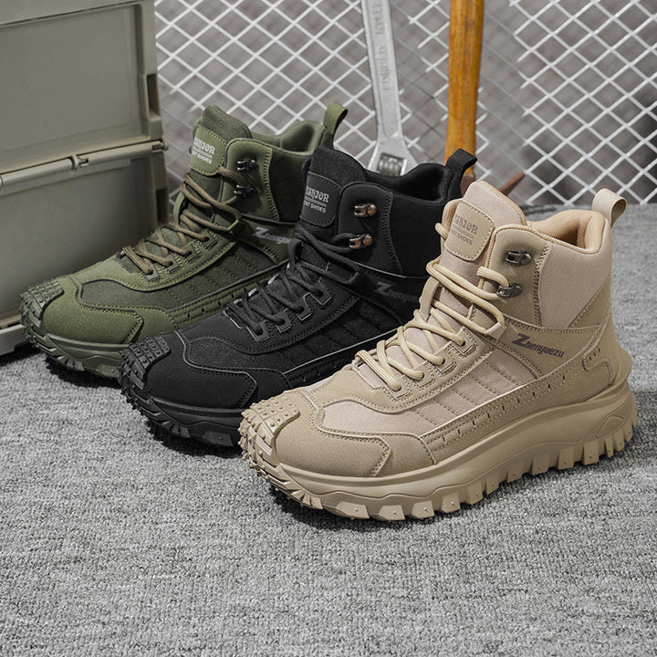 Men's High Top Boots, Platform Sole, Casual Style