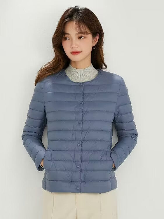 Lightweight, compressible down jacket for women