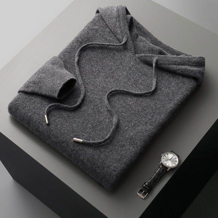 Men's hoodie made of cashmere-wool mix