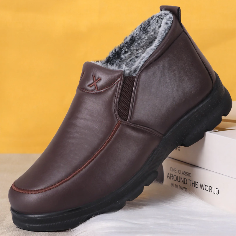 Men's winter boots, PU upper material, warm lined