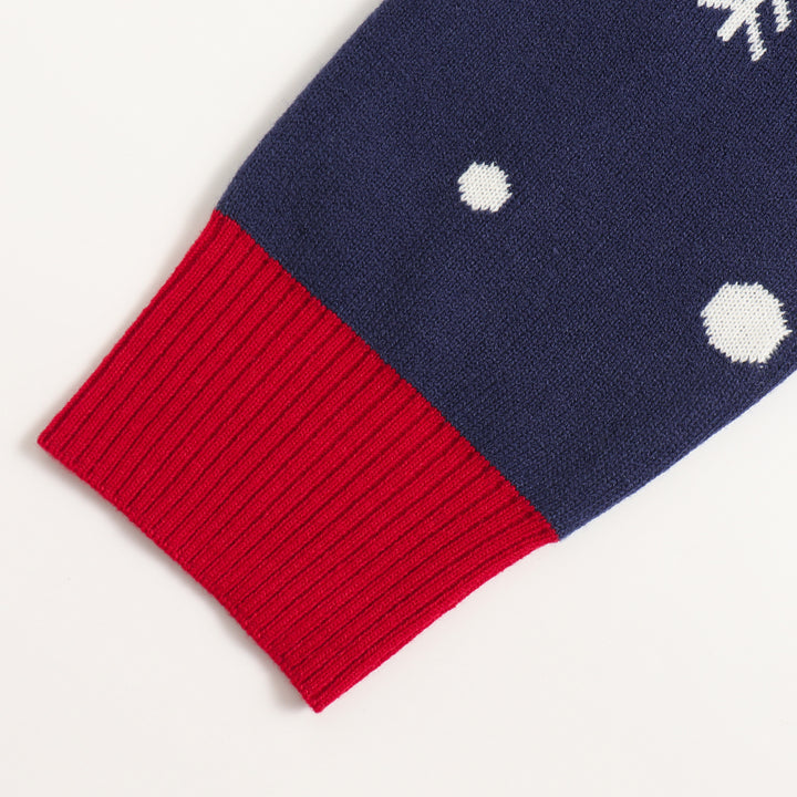 Christmas sweater with jacquard pattern, round neck