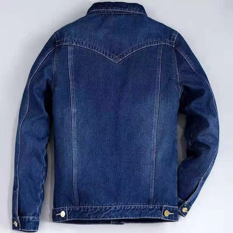 Padded jeans jacket for men