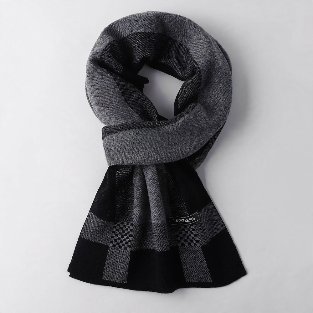 Men's Knit Scarf, 195x28cm