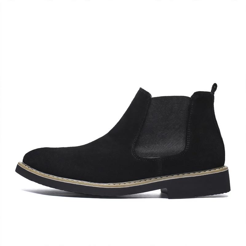 Men's Chelsea boots made of genuine leather, lined