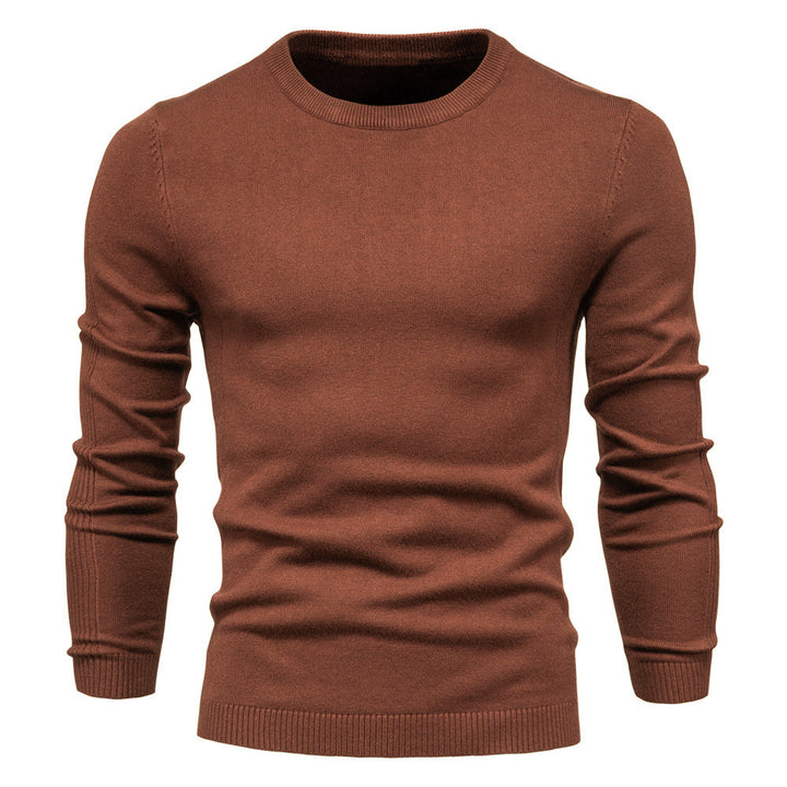 Men's turtleneck sweater, solid color, casual