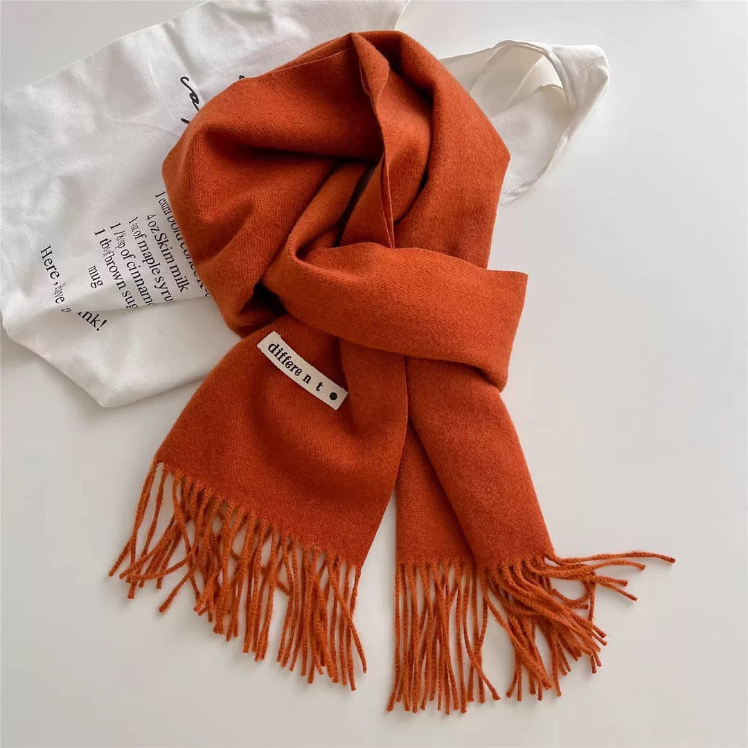Cashmere scarf, 329g, solid color, 200cm