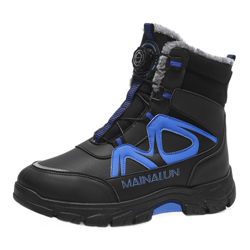 Robust men's winter boots with warm lining