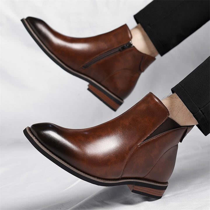 Padded Chelsea boots with zipper