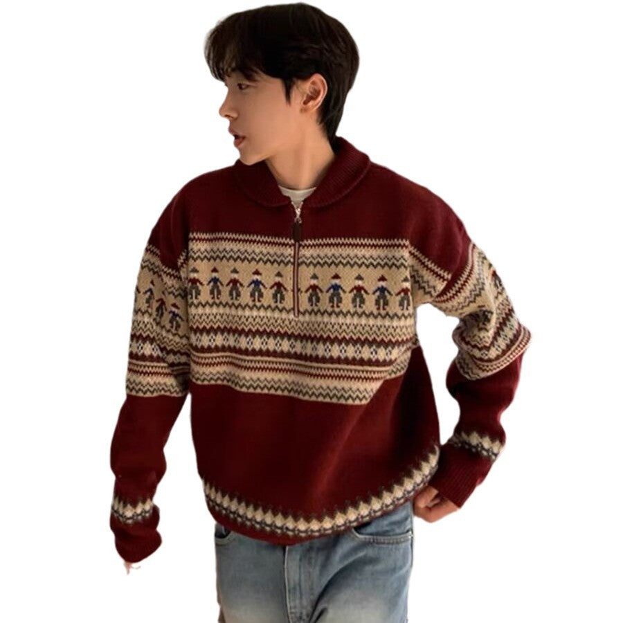 Vintage striped sweater for couples