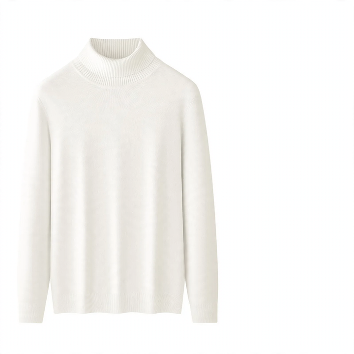 Men's Wool Modal Pullover, lined, stand-up collar, 650g