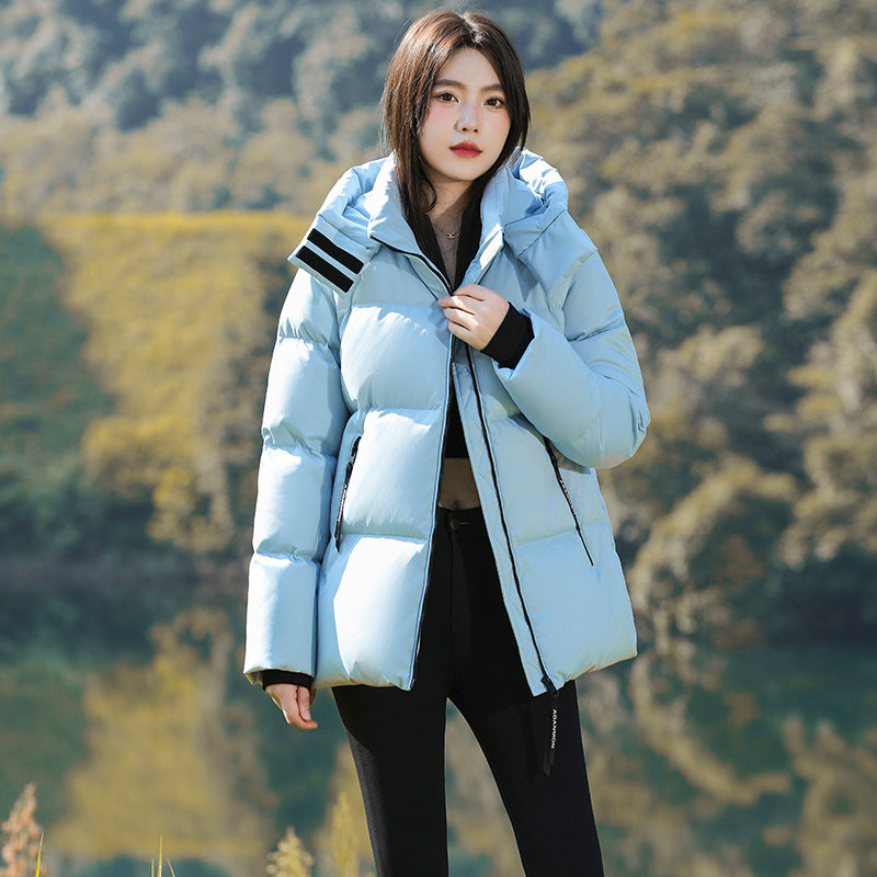 Short, extra thick down jacket for women