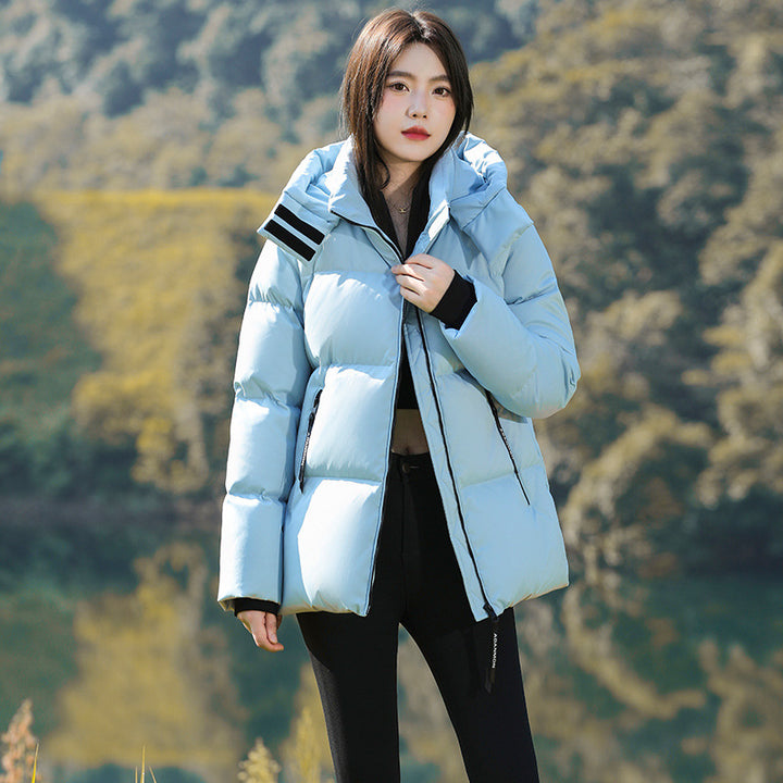 Short, extra thick down jacket for women