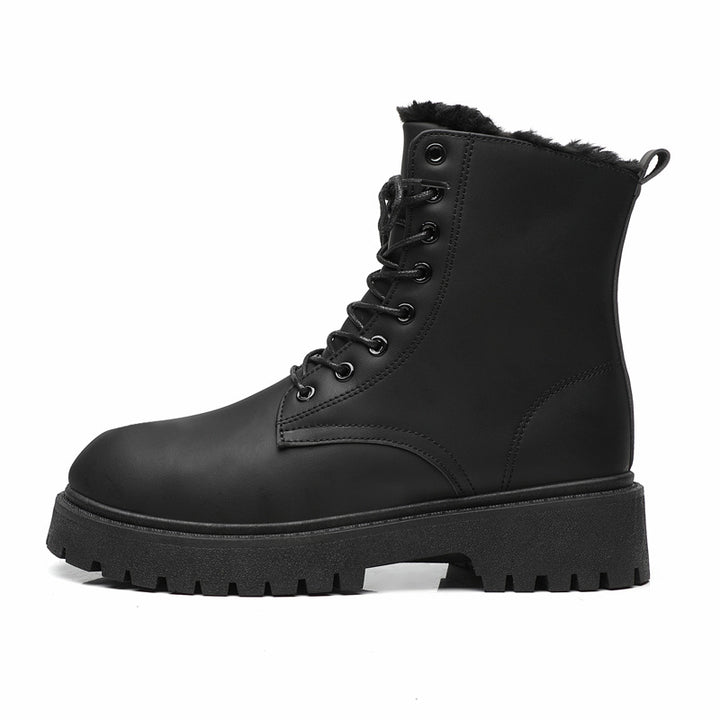 Padded men's biker-style boots