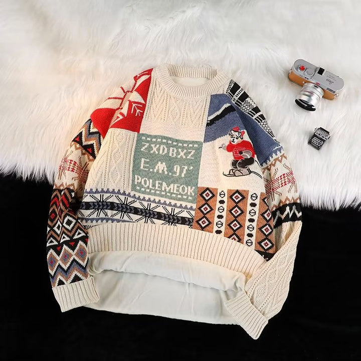 Warmer knitted sweater with turtleneck