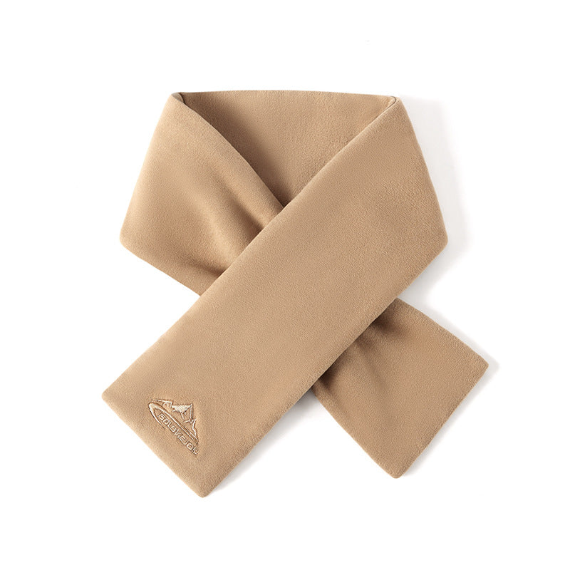 Warmer knit loop scarf for outdoor activities