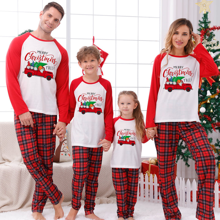 Family Pajama Set with Check Pattern