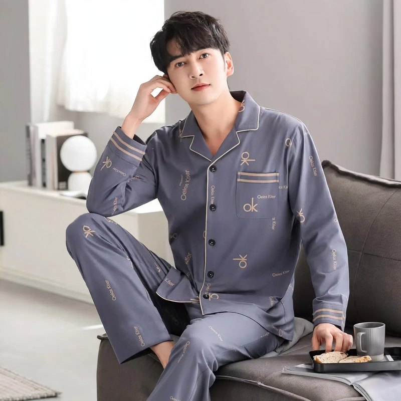 Men's cotton pajamas, various sizes