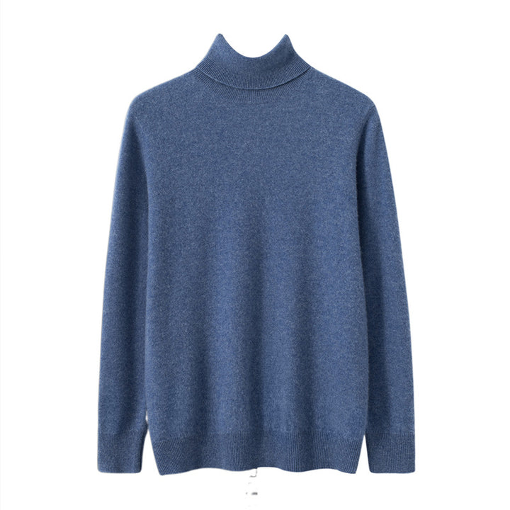 Men's turtleneck sweater made of cashmere, simple and elegant