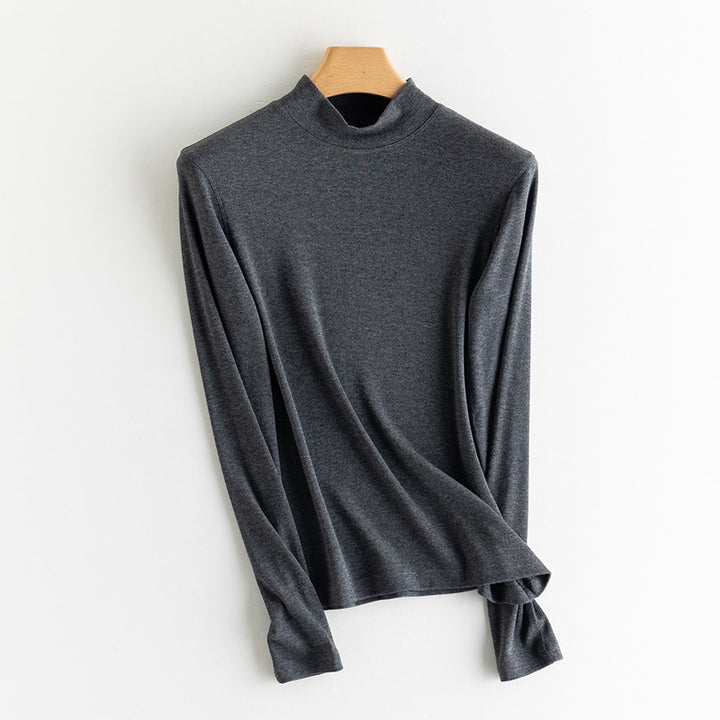 Women's Knit Under Shirt, Cashmere Blend, Various Collars