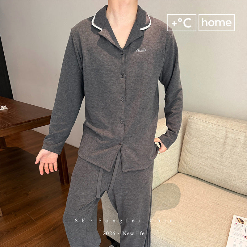 Men's house suit with Lyocell heat retention