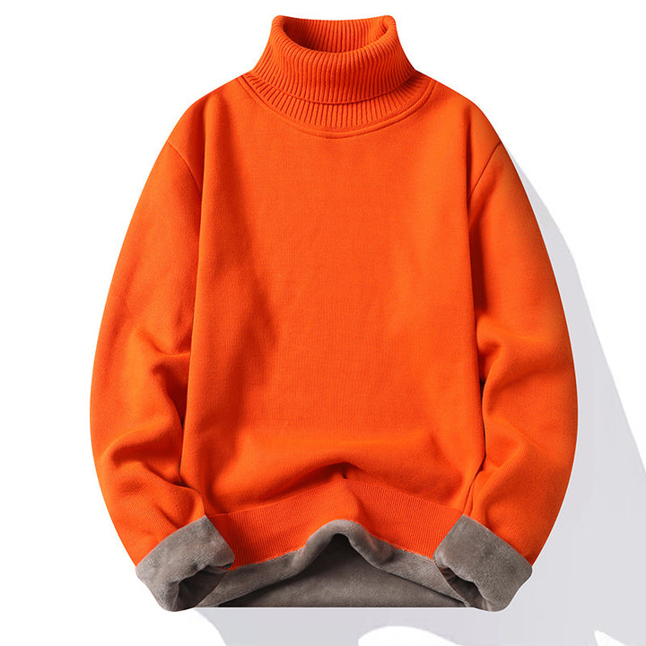Men's turtleneck sweater, lined, slim fit