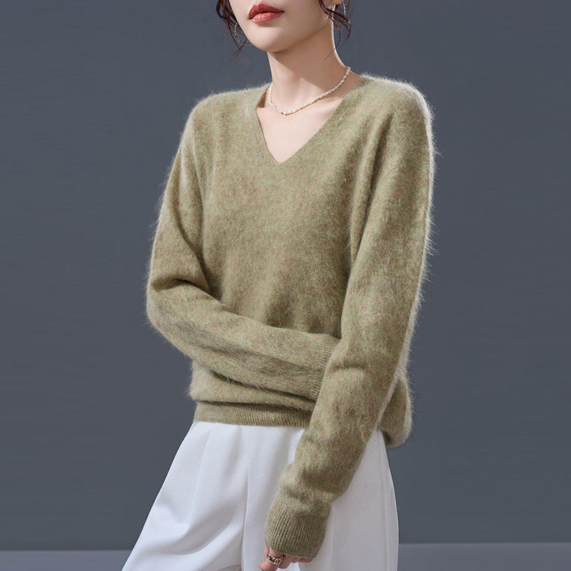Ladies knit pullover made of soft wool-cashmere mix
