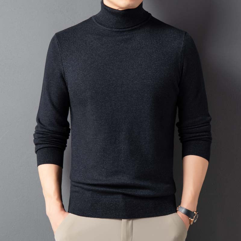 Men's turtleneck sweater, stretchy and body-hugging