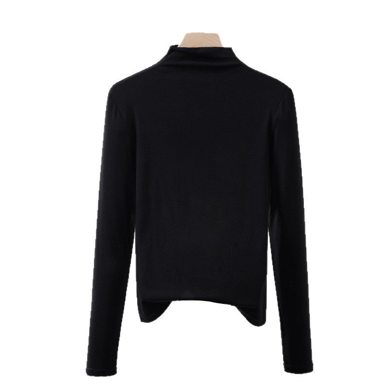 Thinner women's turtleneck sweater, long sleeve, knit