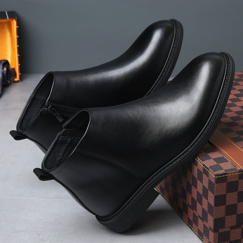 Men's Chelsea Boots, Genuine Leather, Lined, Warm