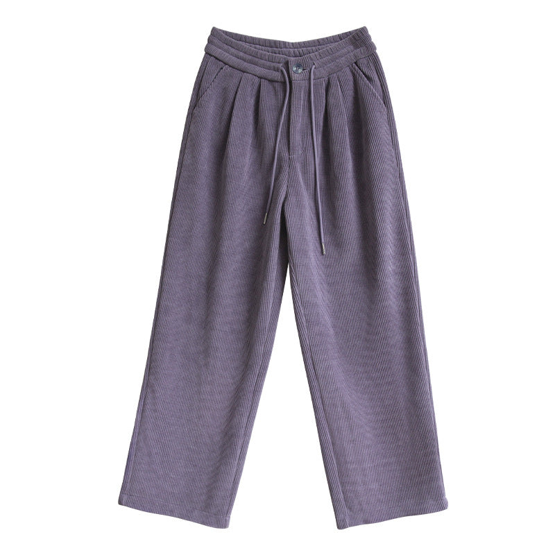 Women's cord pants, harem cut, 9/10 length