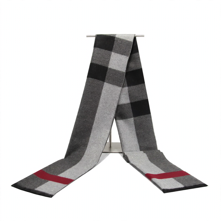 Classic checkered scarf for men