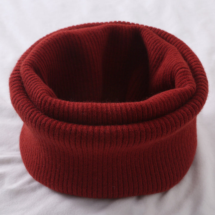 Knitted tube scarf, lined, for men and women