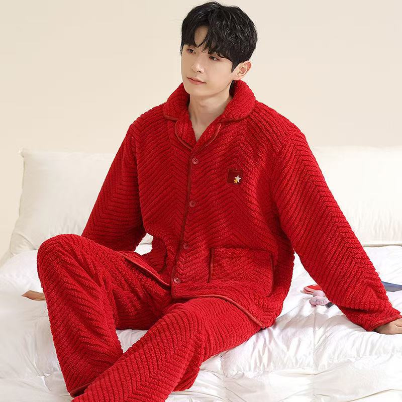 Warmer Herren-House Suit made of flannel, lined, available in various sizes