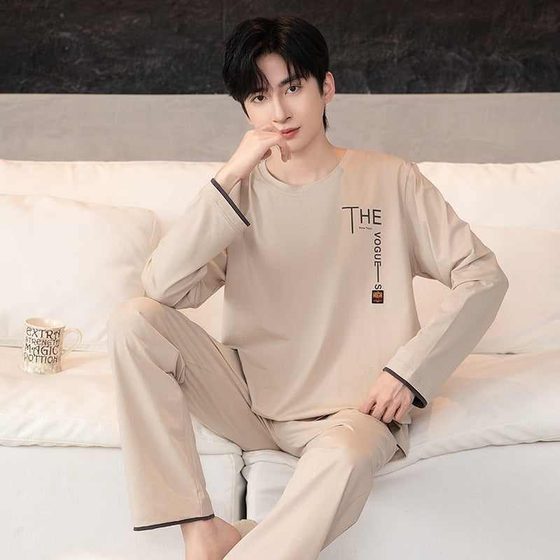 Men's Pajama Set, Crew Neck, Long Sleeve, Lightweight