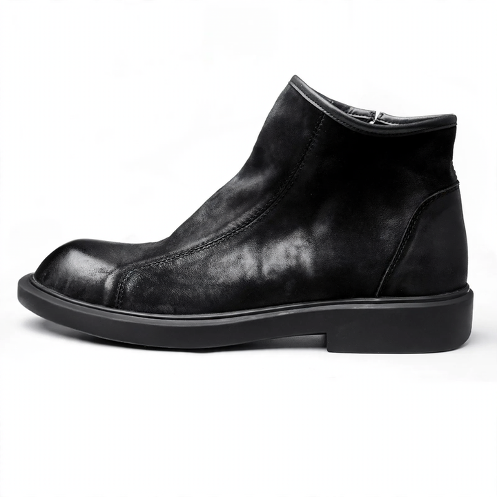 Men's Chelsea boots made of cowhide leather, flat heel