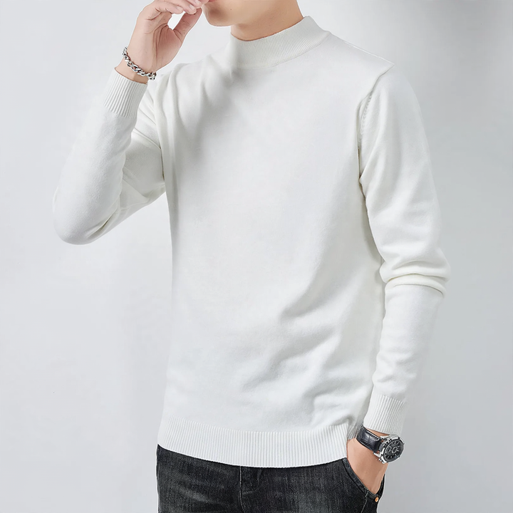 Men's sweater with turtleneck, lined
