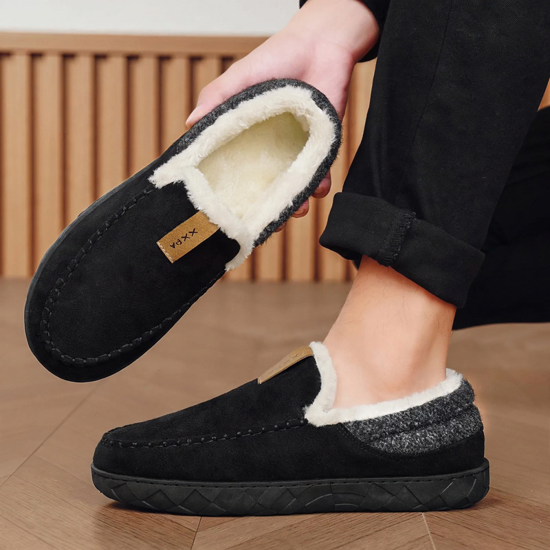 Padded men's slip-on boots, warm, non-slip