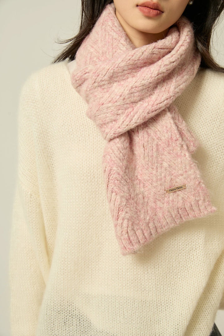 Thick alpaca wool scarf for winter