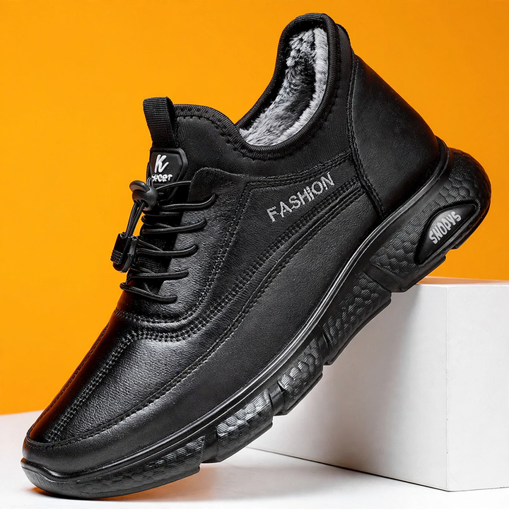 Warm men's winter boots, lined