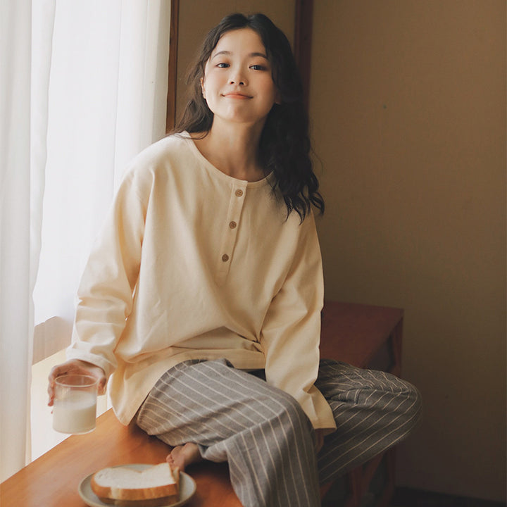 Winter Pajama Set made of brushed cotton for couples