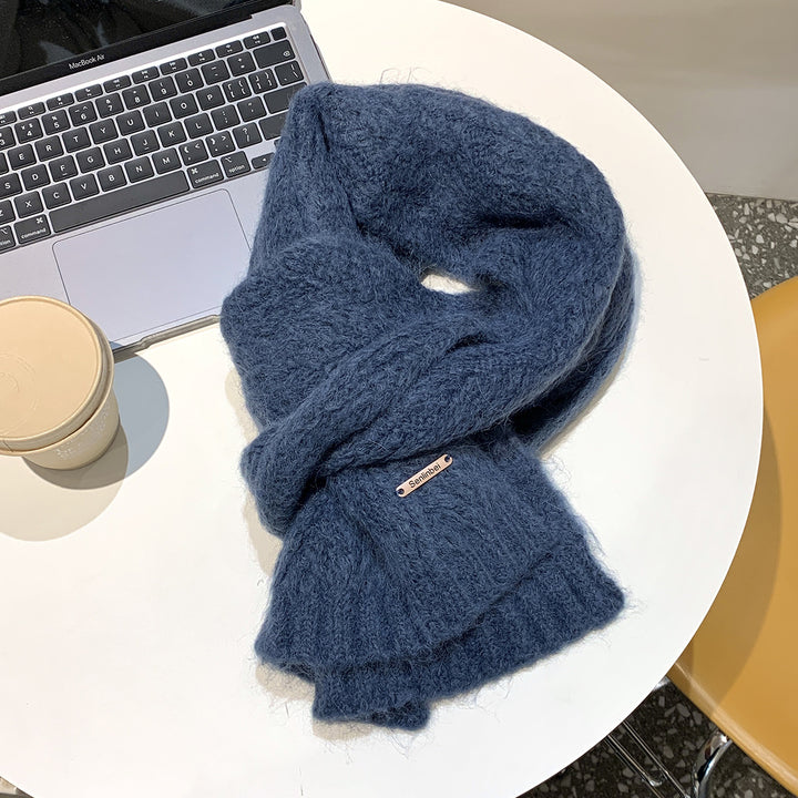 Alpaca wool blended scarf, 24x165cm