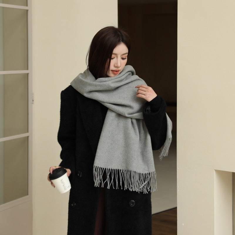 Wool scarf and shoulder wrap, 70x200 cm