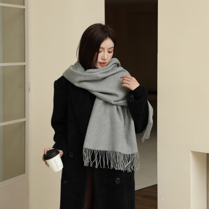 Wool scarf and shoulder wrap, 70x200 cm