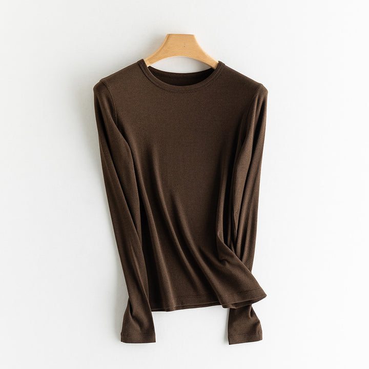 Women's Knit Under Shirt, Cashmere Blend, Various Collars