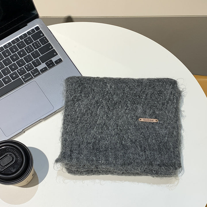 Knitted scarf made of alpaca wool blend, fashionable