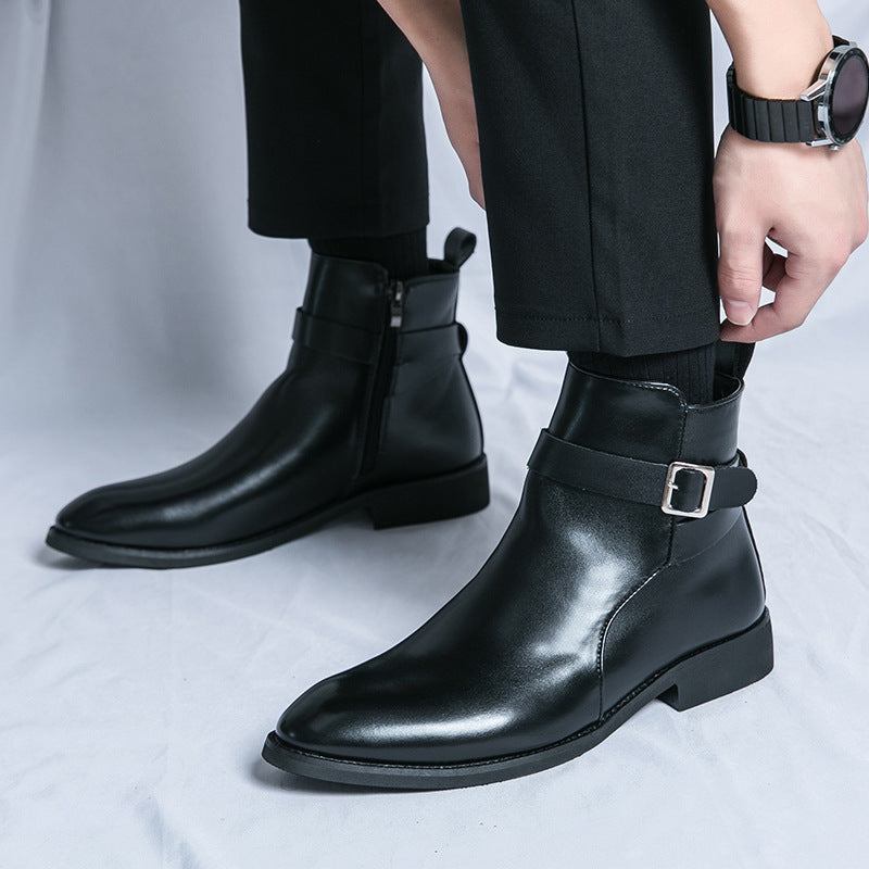 Men's ankle boots with zipper